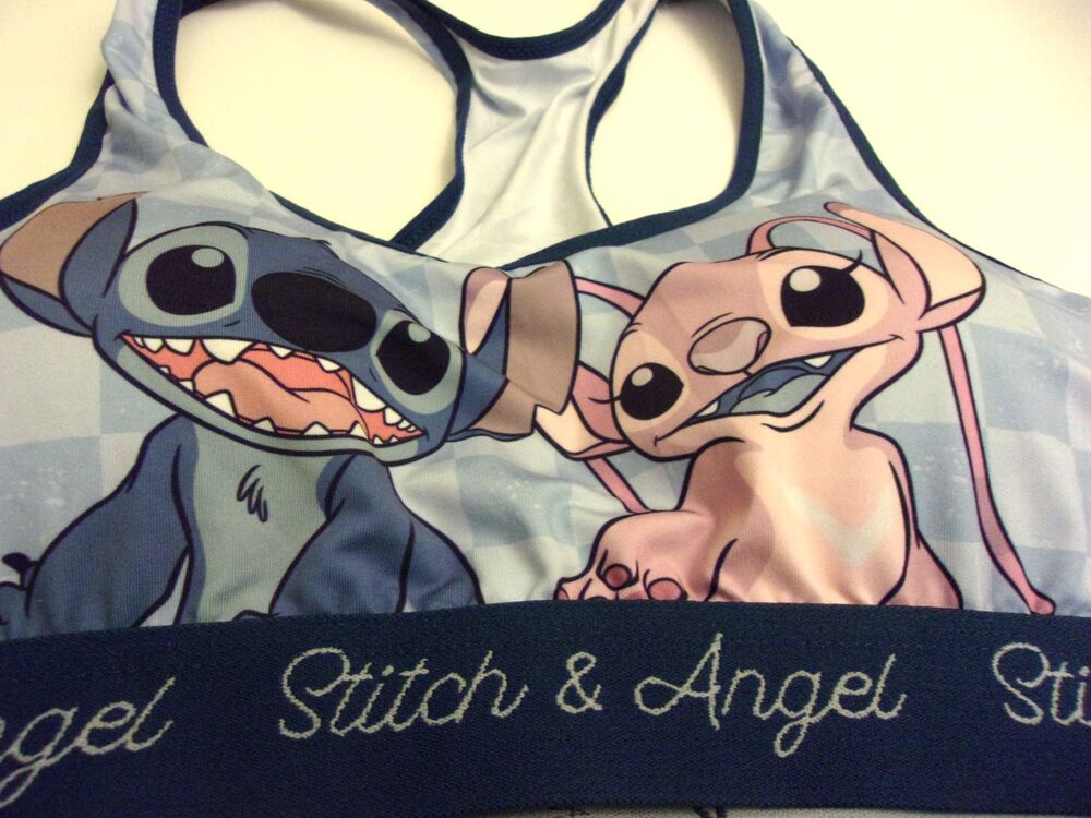 Stitch and Angel Two Piece Swimsuit Sz. XL Juniors Boy Shorts Racer Back Top New